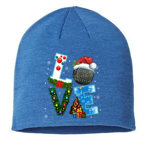 Funny Christmas Ice Hockey Players Lovers Xmas Gift Sustainable Beanie