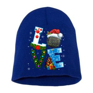 Funny Christmas Ice Hockey Players Lovers Xmas Gift Short Acrylic Beanie