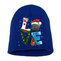 Funny Christmas Ice Hockey Players Lovers Xmas Gift Short Acrylic Beanie