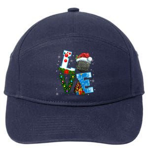 Funny Christmas Ice Hockey Players Lovers Xmas Gift 7-Panel Snapback Hat