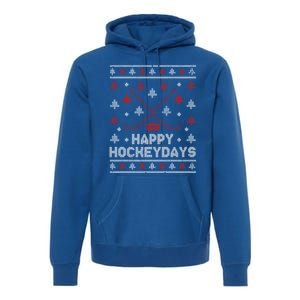 Funny Christmas Ice Hockey Player Fan Xmas Happy Hockeydays Gift Premium Hoodie