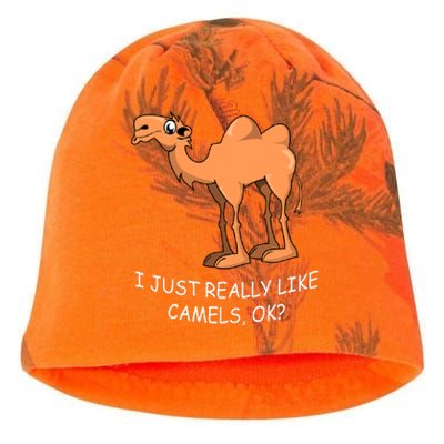 Funny Camels I Just Really Like Camels Ok Funny Camel Gift Cute Gift Kati - Camo Knit Beanie