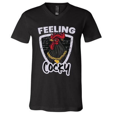 Feeling Cocky In South Carolina V-Neck T-Shirt