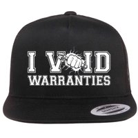 Funny Cool I Void Warranties Flat Bill Trucker Hat