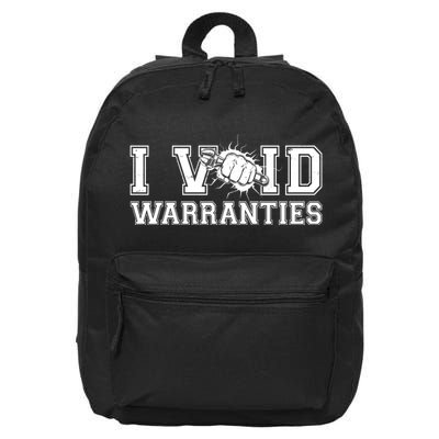 Funny Cool I Void Warranties 16 in Basic Backpack