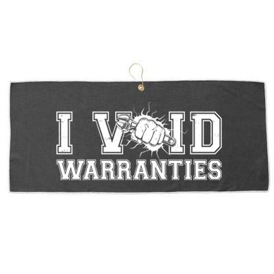 Funny Cool I Void Warranties Large Microfiber Waffle Golf Towel