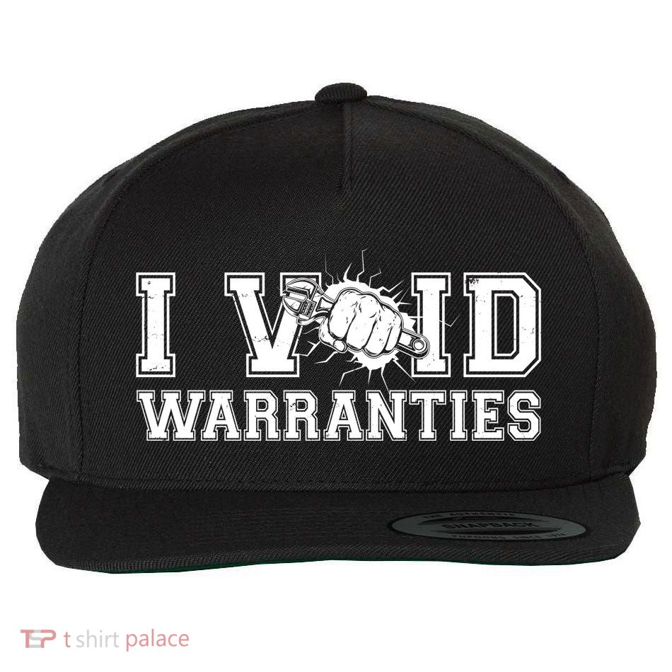Funny Cool I Void Warranties Wool Snapback Cap