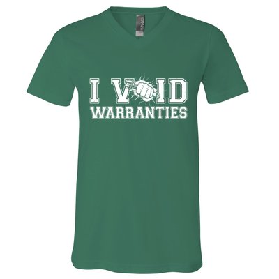Funny Cool I Void Warranties V-Neck T-Shirt