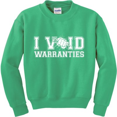 Funny Cool I Void Warranties Kids Sweatshirt