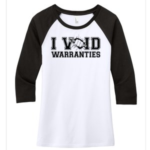 Funny Cool I Void Warranties Women's Tri-Blend 3/4-Sleeve Raglan Shirt