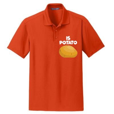 Funny Cute Is Potato Dry Zone Grid Polo