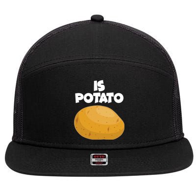 Funny Cute Is Potato 7 Panel Mesh Trucker Snapback Hat