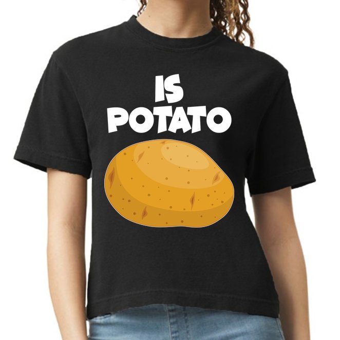 Funny Cute Is Potato Comfort Colors Boxy T-Shirt