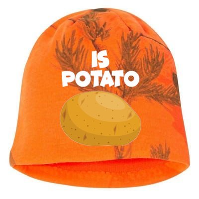 Funny Cute Is Potato Kati - Camo Knit Beanie