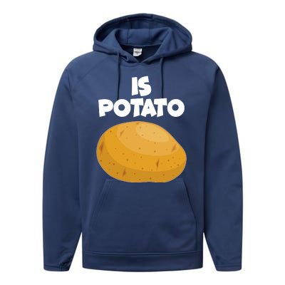 Funny Cute Is Potato Performance Fleece Hoodie