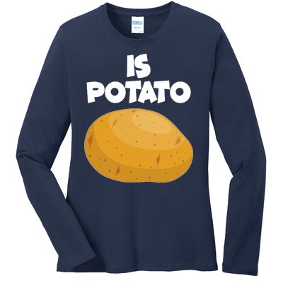 Funny Cute Is Potato Ladies Long Sleeve Shirt