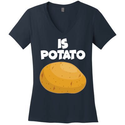 Funny Cute Is Potato Women's V-Neck T-Shirt