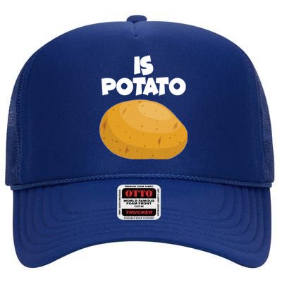 Funny Cute Is Potato High Crown Mesh Back Trucker Hat