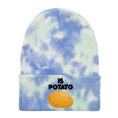 Funny Cute Is Potato Tie Dye 12in Knit Beanie