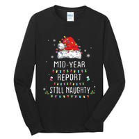 Funny Christmas In July Mid Year Report Still Naughty Santa Tall Long Sleeve T-Shirt