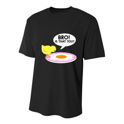 Funny Chicken Is That You Bro Youth Performance Sprint T-Shirt