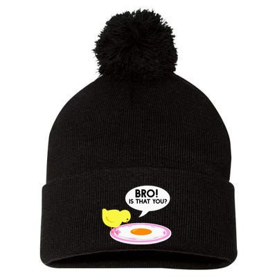 Funny Chicken Is That You Bro Pom Pom 12in Knit Beanie