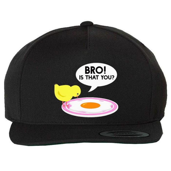 Funny Chicken Is That You Bro Wool Snapback Cap