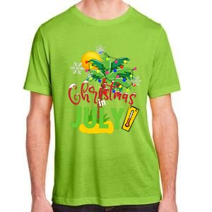 Funny Christmas In July Summer Beach Vacation Xmas Adult ChromaSoft Performance T-Shirt