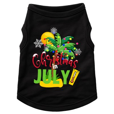 Funny Christmas In July Summer Beach Vacation Xmas Doggie Tank