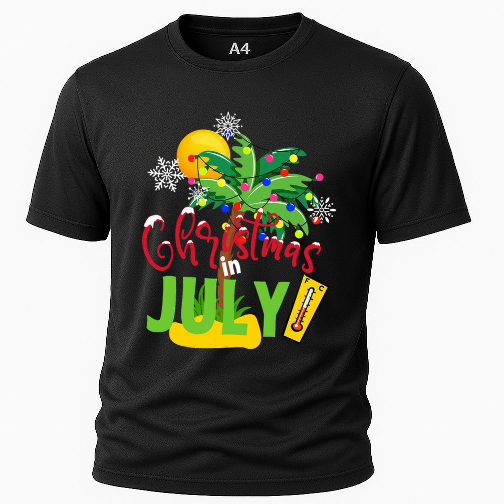 Funny Christmas In July Summer Beach Vacation Xmas Performance Shirt