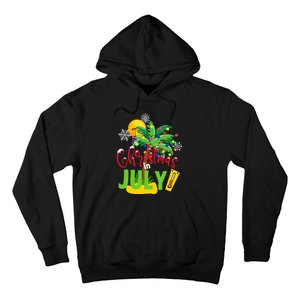 Funny Christmas In July Summer Beach Vacation Xmas Hoodie