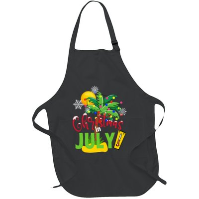 Funny Christmas In July Summer Beach Vacation Xmas Apron