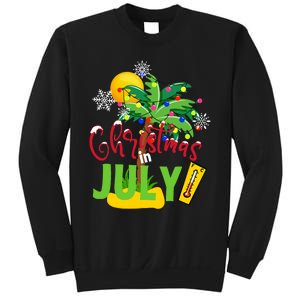 Funny Christmas In July Summer Beach Vacation Xmas Sweatshirt