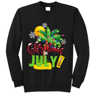 Funny Christmas In July Summer Beach Vacation Xmas Sweatshirt