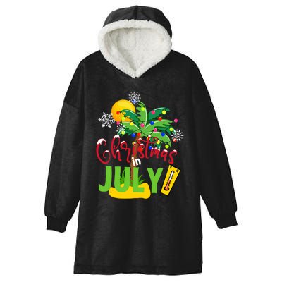 Funny Christmas In July Summer Beach Vacation Xmas Hooded Wearable Blanket