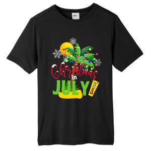 Funny Christmas In July Summer Beach Vacation Xmas Tall Fusion ChromaSoft Performance T-Shirt