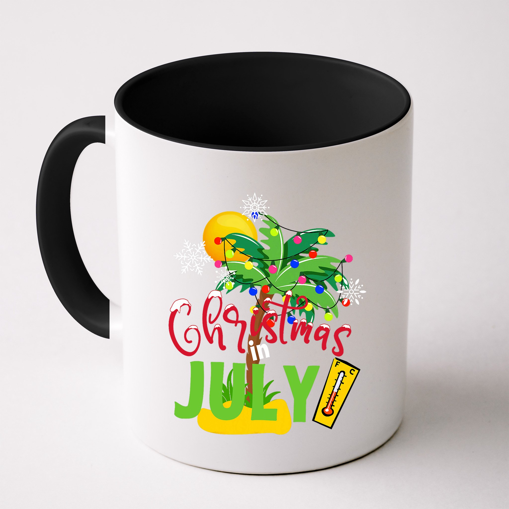 Funny Christmas In July Summer Beach Vacation Xmas Mug