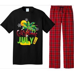 Funny Christmas In July Summer Beach Vacation Xmas Pajama Set