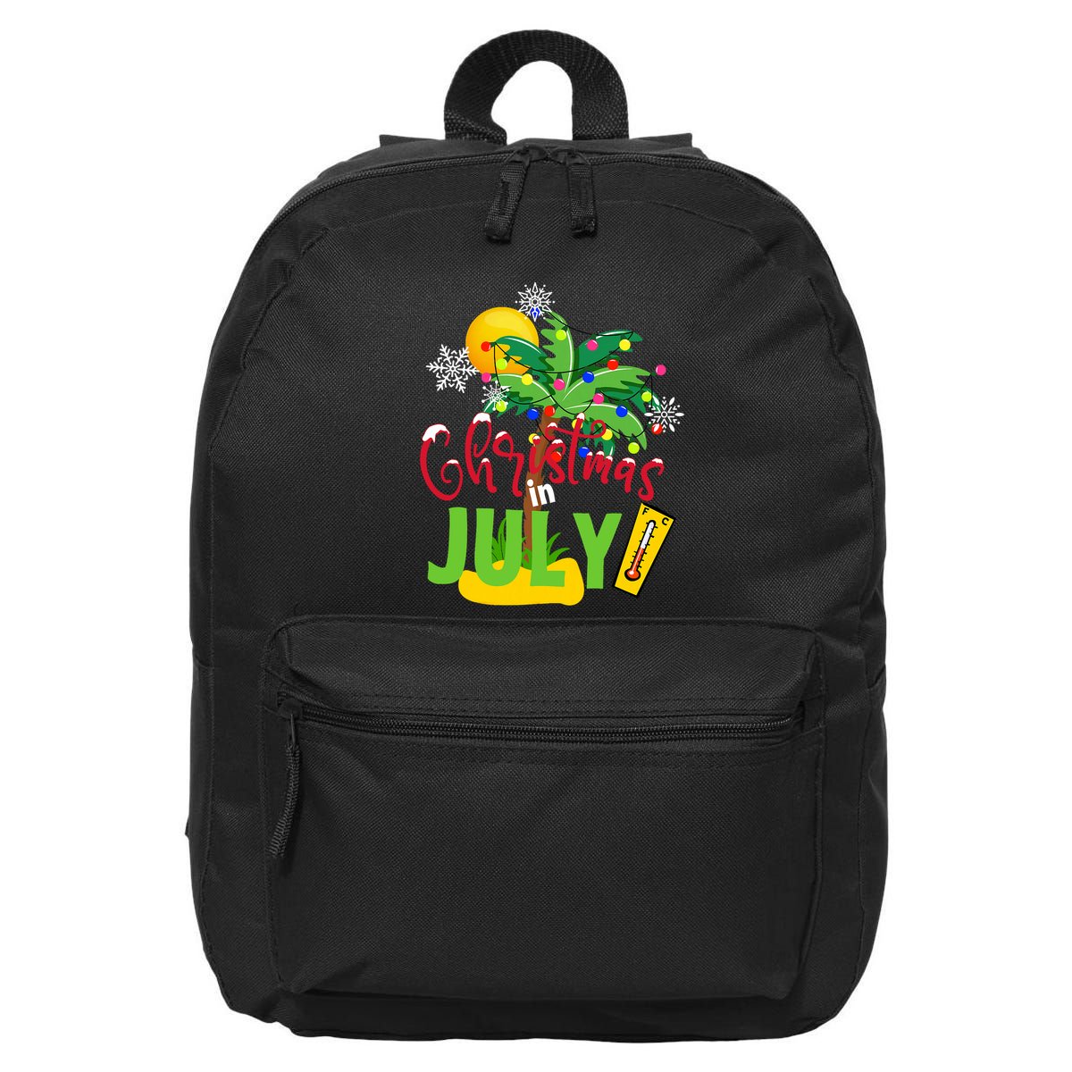 Funny Christmas In July Summer Beach Vacation Xmas 16 in Basic Backpack