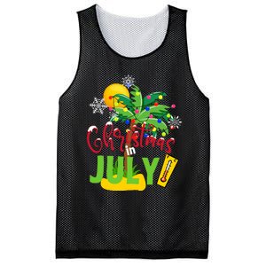 Funny Christmas In July Summer Beach Vacation Xmas Mesh Reversible Basketball Jersey Tank