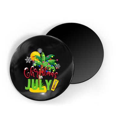 Funny Christmas In July Summer Beach Vacation Xmas Magnet