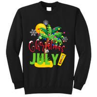 Funny Christmas In July Summer Beach Vacation Xmas Tall Sweatshirt