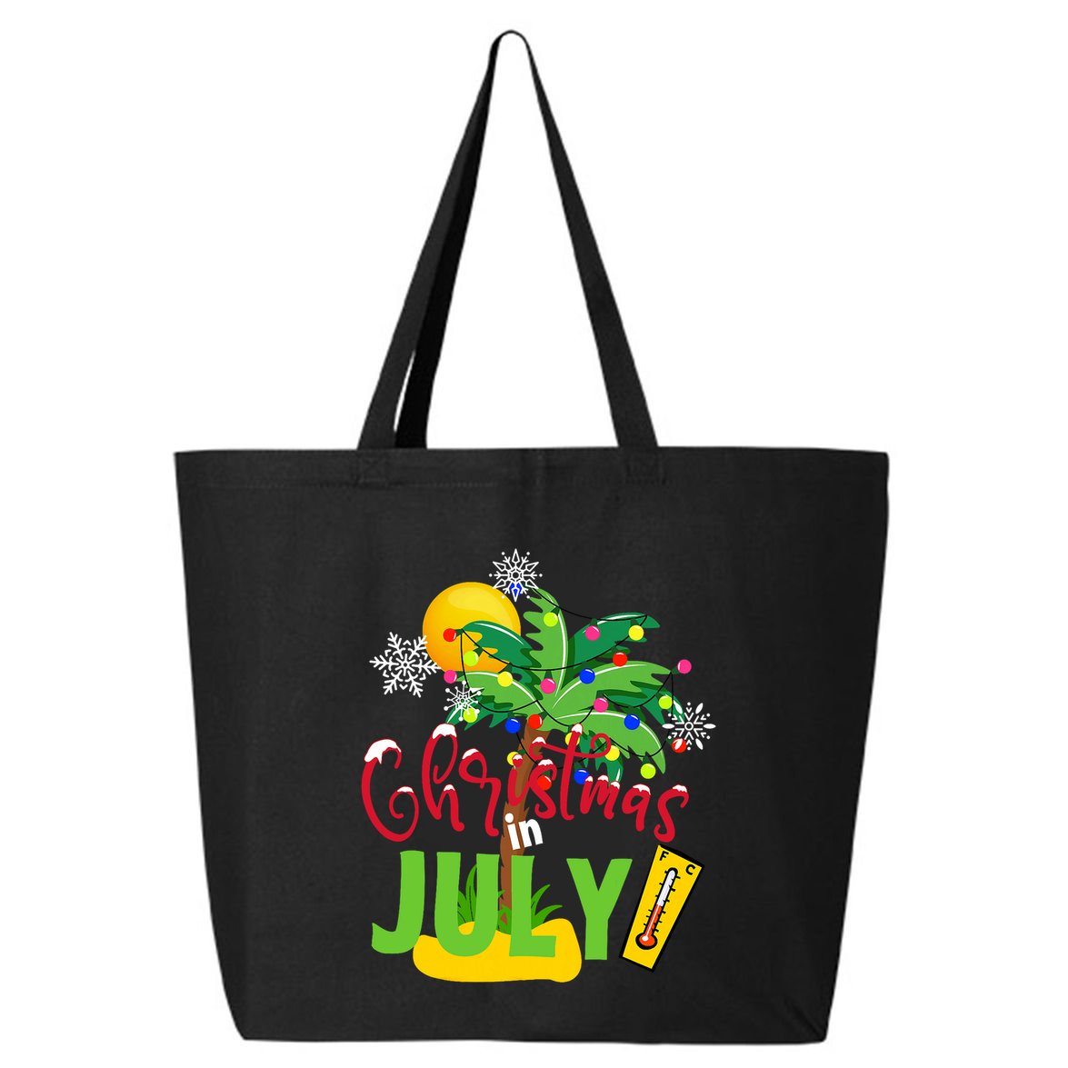 Funny Christmas In July Summer Beach Vacation Xmas 25L Jumbo Tote