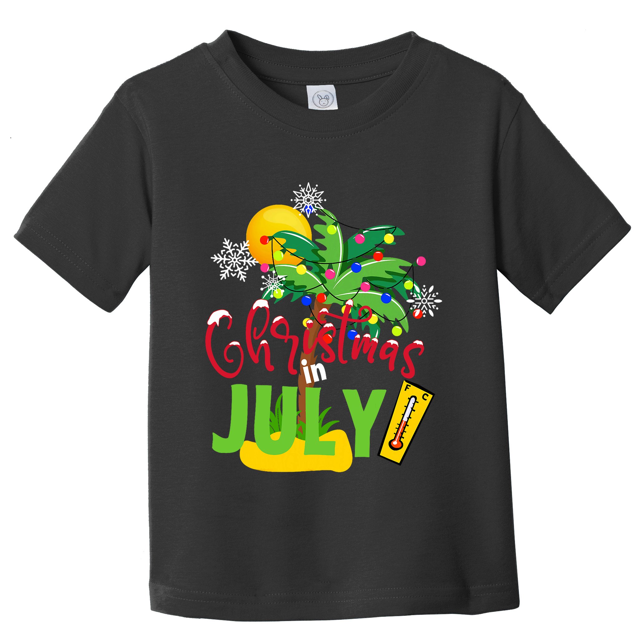 Funny Christmas In July Summer Beach Vacation Xmas Toddler T-Shirt