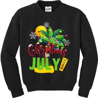 Funny Christmas In July Summer Beach Vacation Xmas Kids Sweatshirt