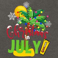 Funny Christmas In July Summer Beach Vacation Xmas Cotton Canvas Backpack