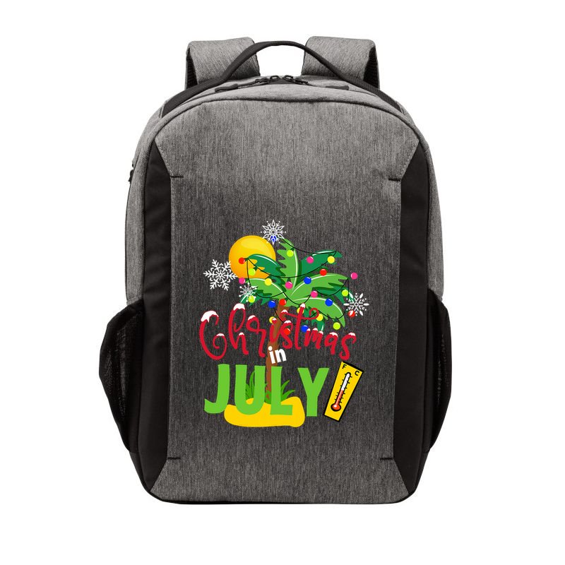 Funny Christmas In July Summer Beach Vacation Xmas Vector Backpack