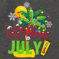 Funny Christmas In July Summer Beach Vacation Xmas Vector Backpack