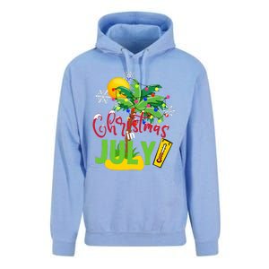 Funny Christmas In July Summer Beach Vacation Xmas Unisex Surf Hoodie