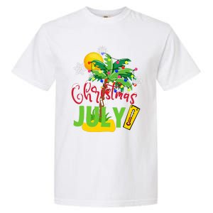 Funny Christmas In July Summer Beach Vacation Xmas Garment-Dyed Heavyweight T-Shirt